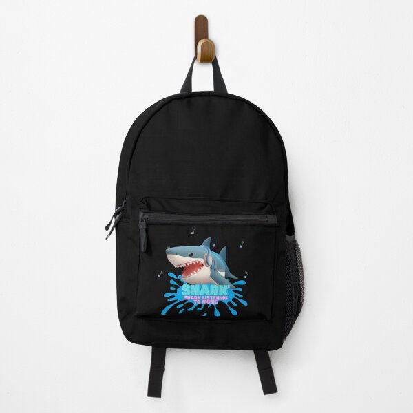 Item preview, shark listening to music designed and sold by BrightSeaDesign.