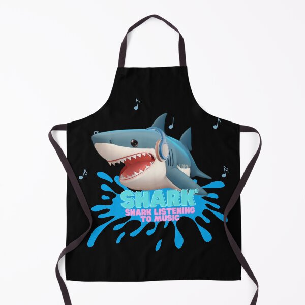 Item preview, shark listening to music designed and sold by BrightSeaDesign.