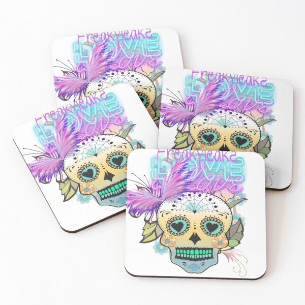 Item preview, HAPPY SKULL WITH FLOWERS designed and sold by inarausch2023.