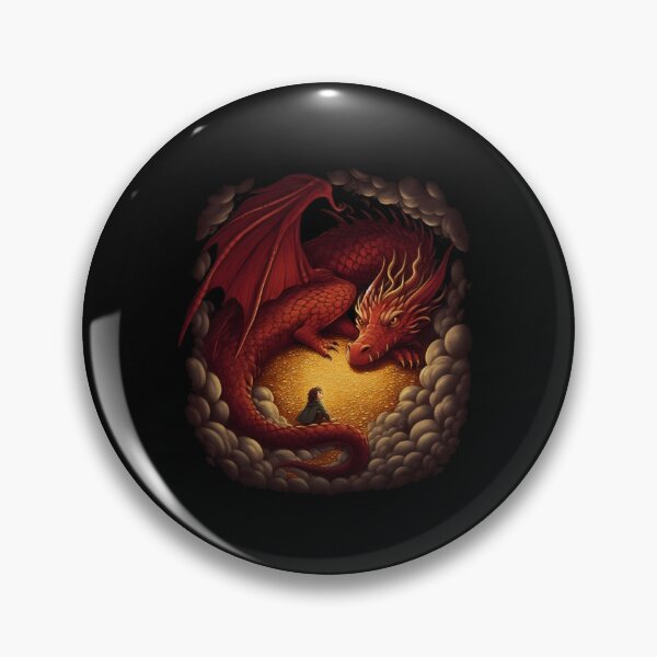 Artikelvorschau, Majestätischer roter Drache und abenteuerlustiger Einbrecher – Fantasie entworfen und verkauft von Fenay Designs.