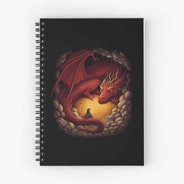 Artikelvorschau, Majestätischer roter Drache und abenteuerlustiger Einbrecher – Fantasie entworfen und verkauft von Fenay Designs.