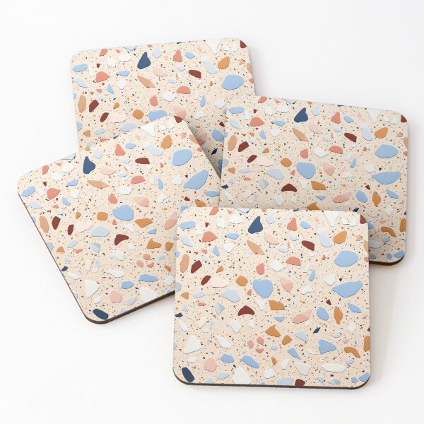 Item preview, Stone Terrazzo Design, Pink Orange Red  designed and sold by SapphireKunai.