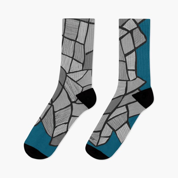 Item preview, Abstract stained glass window (gray / large / blue background) designed and sold by MentaLee.