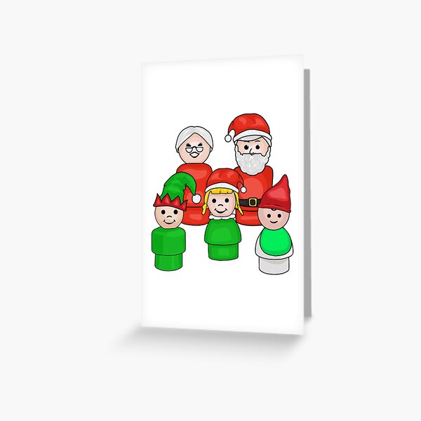 Item preview, Santa, Mrs Claus, and 3 Little Elves designed and sold by Unhinged Heather.