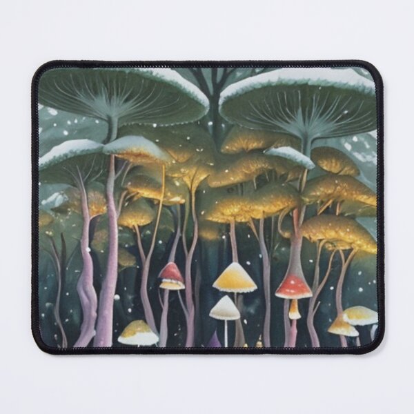 Item preview, Snowy Mushroom Holiday - Cottagecore - Goblincore designed and sold by AlteredNature.