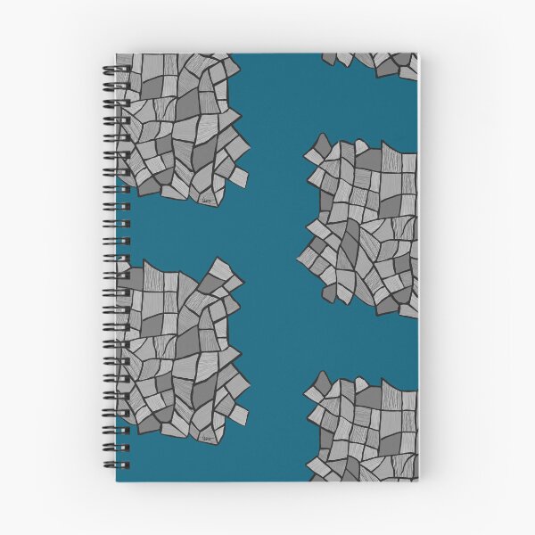 Item preview, Abstract stained glass window (gray / patterns & small / blue background) designed and sold by MentaLee.