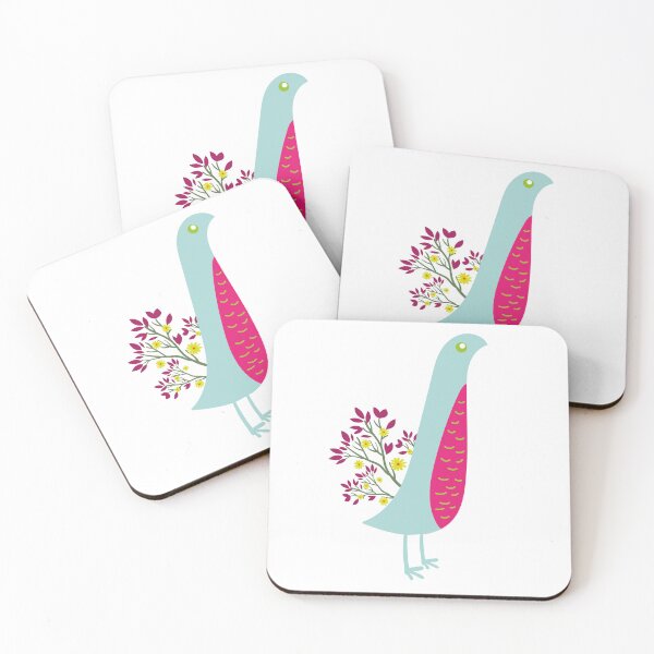 Item preview, Illustrated long-legged bird with colorful flowers designed and sold by vicempe.