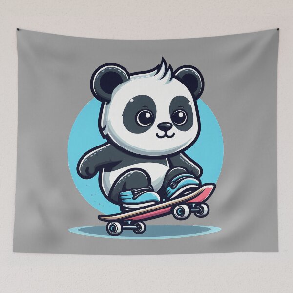 Item preview, Panda Skater Hang Loose designed and sold by Kittyzens.