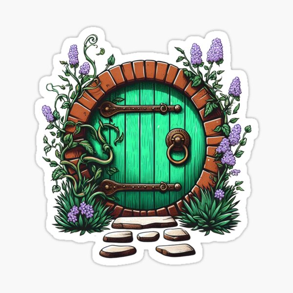 Item preview, Halfling Circular Door with Lavanders - Fantasy designed and sold by Fenay Designs.