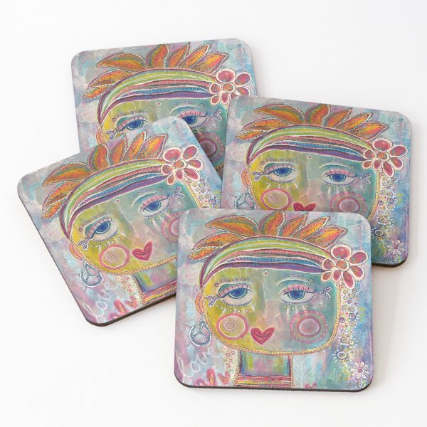 Item preview, Funky flower girl  designed and sold by Painterchix.
