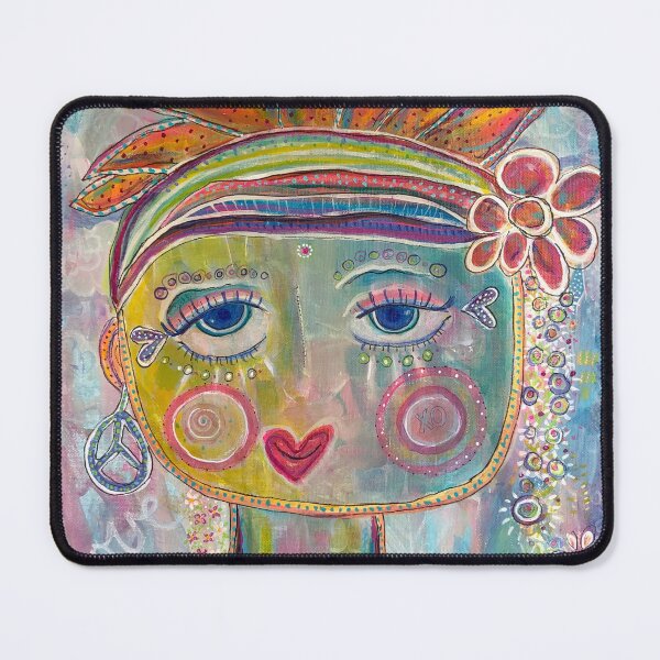 Item preview, Funky flower girl designed and sold by Painterchix.
