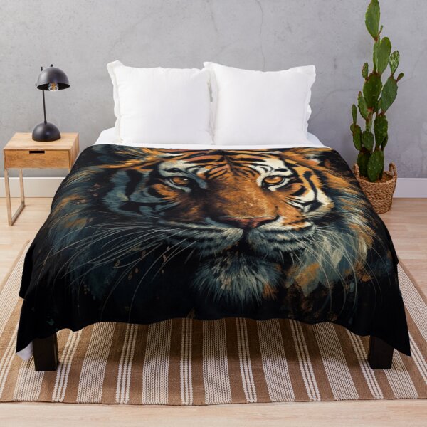 Item preview, Beautiful tiger image, very powerful, oil painting designed and sold by KlaudiDesignArt.