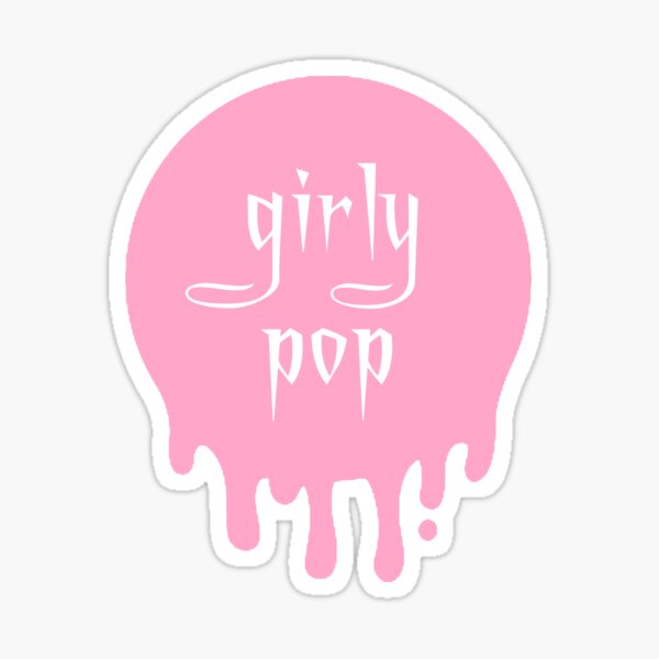 Girly Pop Glitter Sticker