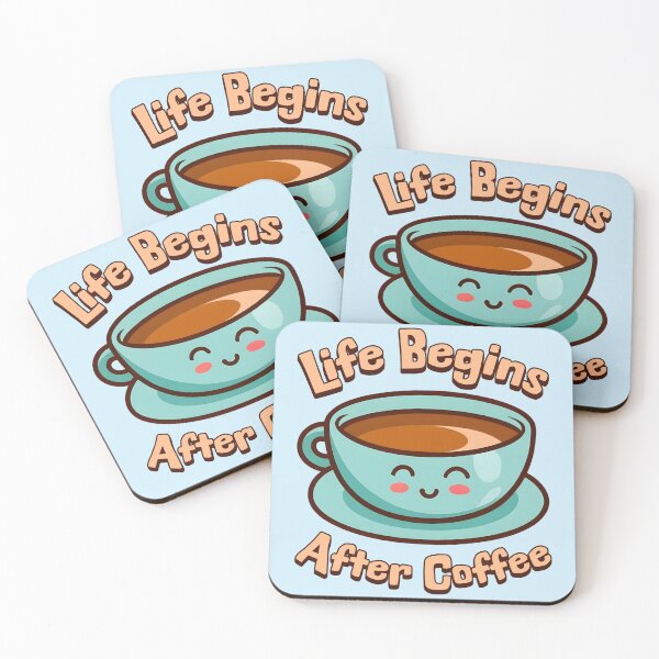Item preview, Life Begins After Coffee! Cute Coffee Mug Cartoon designed and sold by PMCreative.