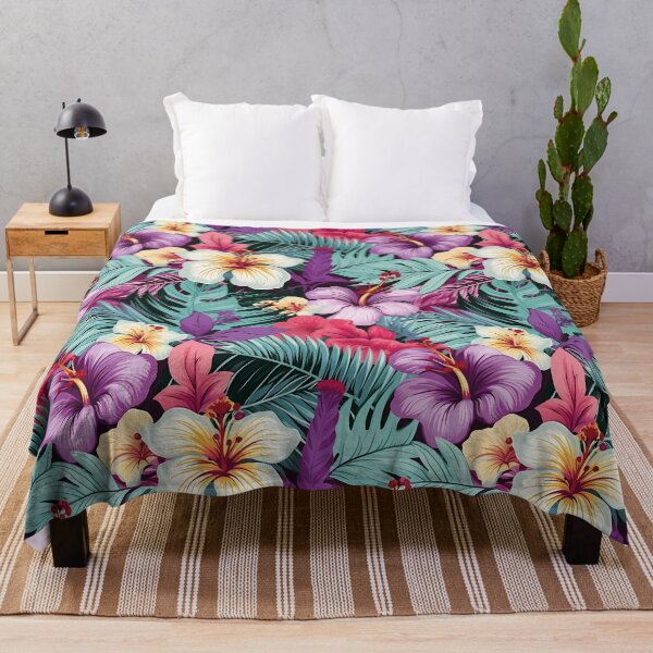 Aperçu de l'œuvre Motif de fleurs et de feuilles tropicales créée et vendue par MiracleMarket.
