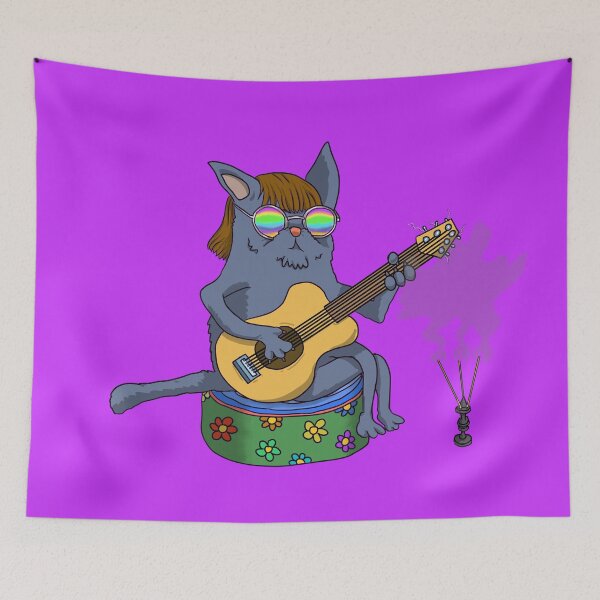 Item preview, Hippie cat designed and sold by AyseAkcay.
