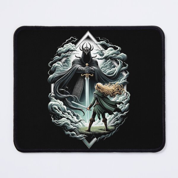 Item preview, Epic Duel - A Fierce Maiden and a Dark Wraith - Fantasy designed and sold by Fenay Designs.