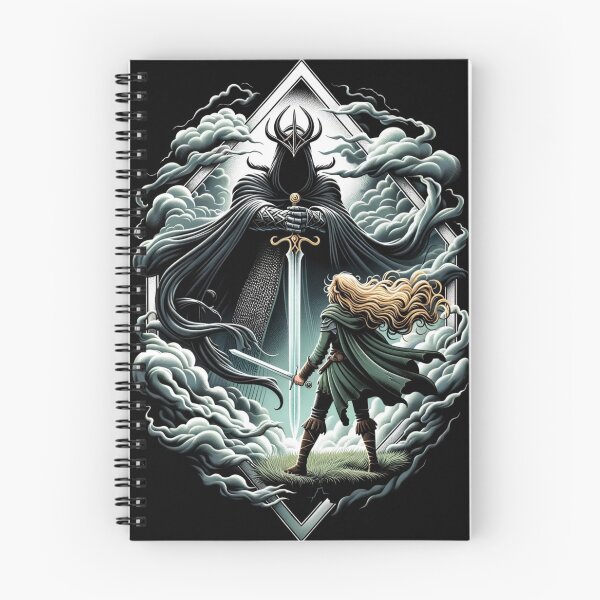 Item preview, Epic Duel - A Fierce Maiden and a Dark Wraith - Fantasy designed and sold by Fenay Designs.