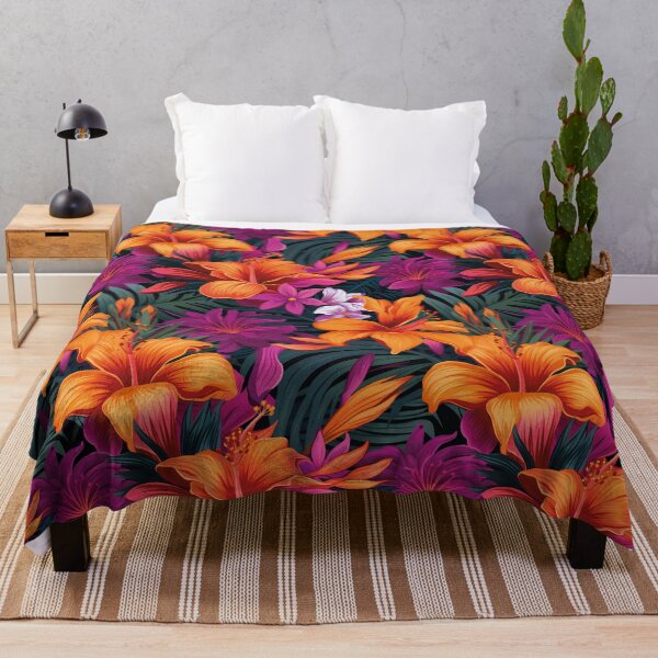 Aperçu de l'œuvre Modèle de fleurs et de feuilles tropicales #03 créée et vendue par MiracleMarket.