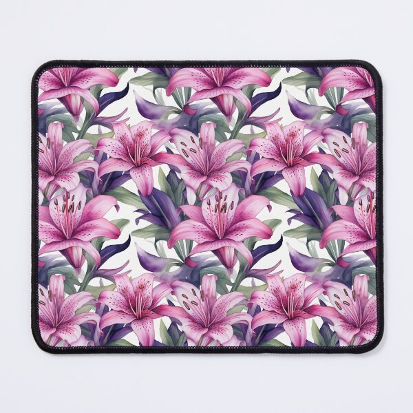 Item preview, Pink and Purple Lilies Pattern designed and sold by MelKolaja.