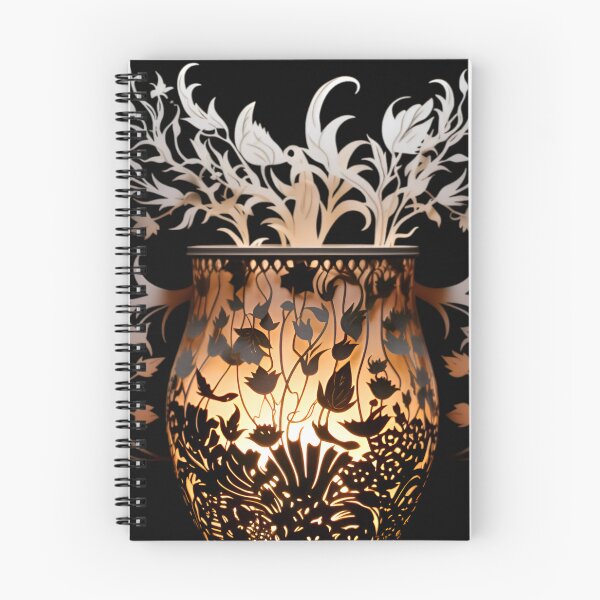 Item preview, An illuminated vase with floral designs designed and sold by AI-Only Creations.