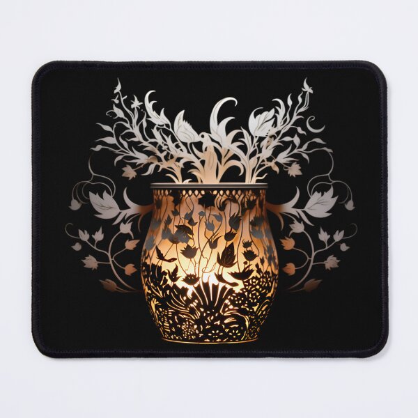 Item preview, An illuminated vase with floral designs designed and sold by AI-Only Creations.