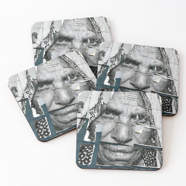 Item preview, Graffiti mural faces face black and white  designed and sold by Tropical Blood.