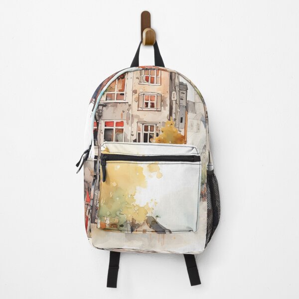 Item preview, Watercolor Glimpse of Essen City designed and sold by KatVik-Design.
