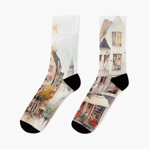 Item preview, Watercolor Glimpse of Essen City designed and sold by KatVik-Design.