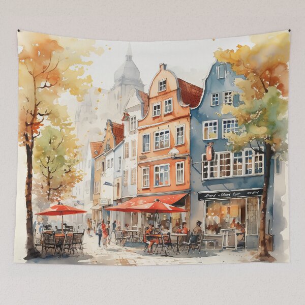 Item preview, Essen Cityscape: Watercolor Visions designed and sold by KatVik-Design.