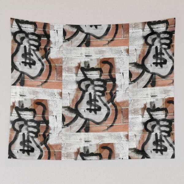 Item preview, Graffiti money wall wall art urban art  designed and sold by Tropical Blood.