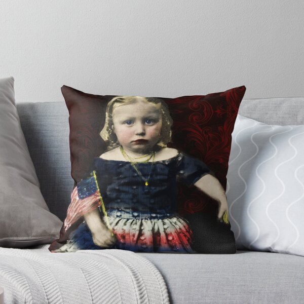 Item preview, Vintage Civil War Girl With Flag designed and sold by bloomingvine.
