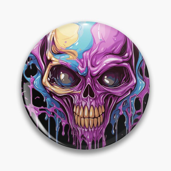 Item preview, Colorful alien skull designed and sold by drizzd.