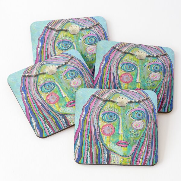 Item preview, Funky mermaid face designed and sold by Painterchix.