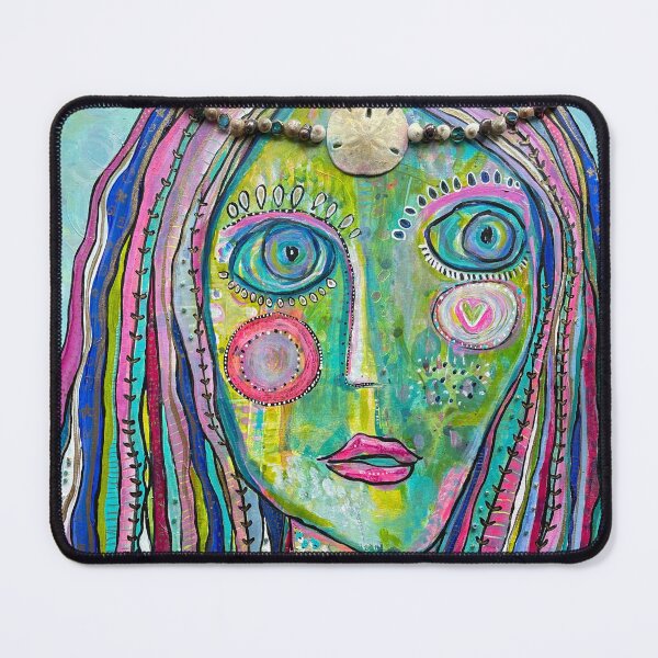 Item preview, Funky mermaid face designed and sold by Painterchix.