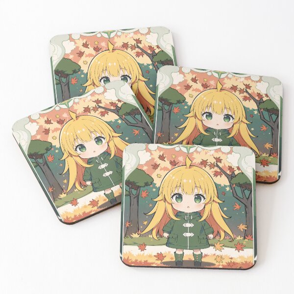 Item preview, Cute anime girl autumn illustration designed and sold by Andrew-Alex.