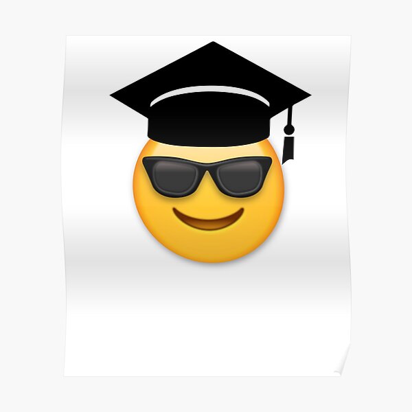 "Emoji With Graduation Hat Funny Emoji Humorous School College