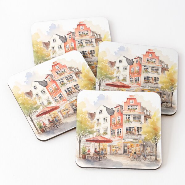 Item preview, Essen's Urban Heart in Watercolor designed and sold by KatVik-Design.