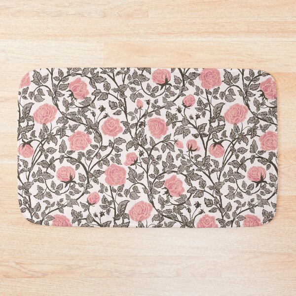 Item preview, Dedicated charm rose vines and pink and taupe, vintage and classic hand drawn romantic floral, artistic and charming roses, whimsical floral designed and sold by Jean-Pham.