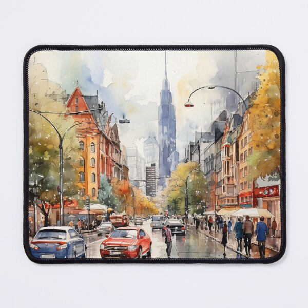 Item preview, Frankfurt's Skyline in Aquarelle designed and sold by KatVik-Design.