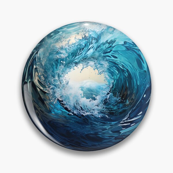 Item preview, Impressive blue wave ocean  designed and sold by AI-Only Creations.