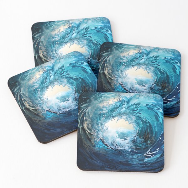 Item preview, Impressive blue wave ocean  designed and sold by AI-Only Creations.