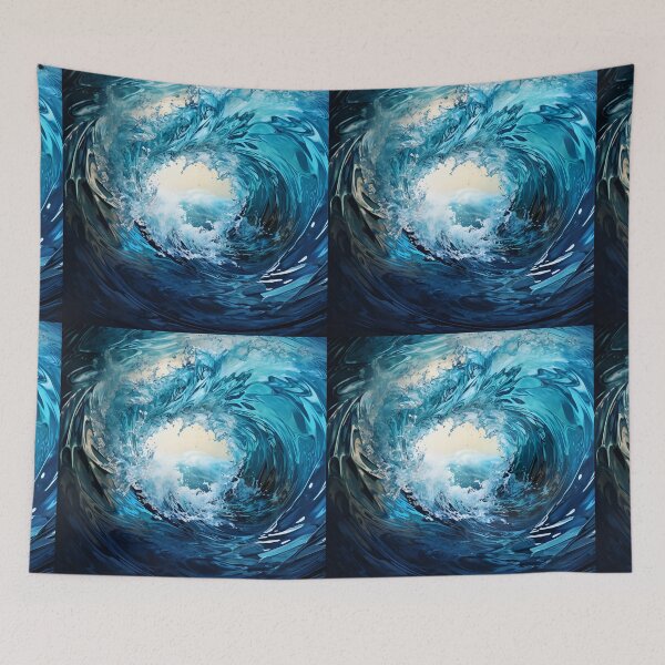 Item preview, Impressive blue wave ocean  designed and sold by AI-Only Creations.
