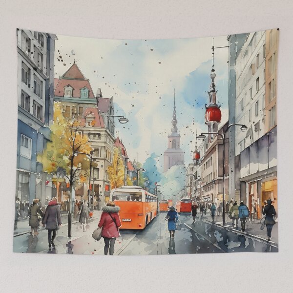 Item preview, Frankfurt Anew: A Watercolor Perspective designed and sold by KatVik-Design.