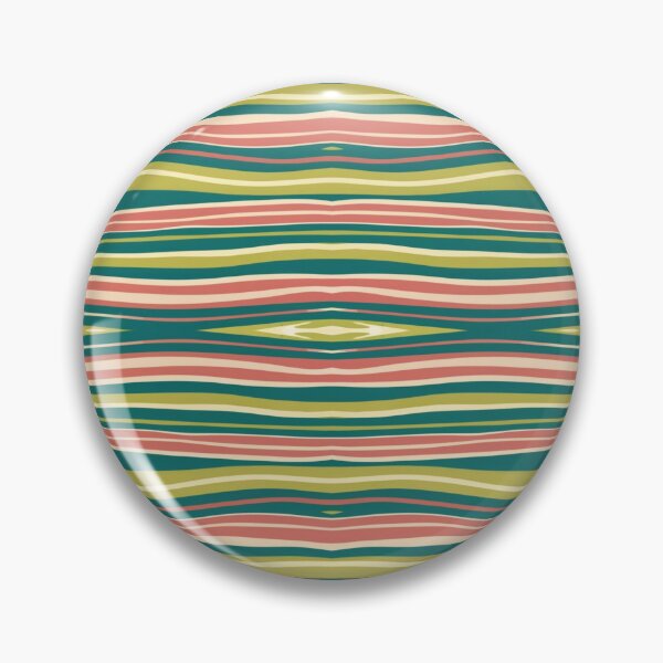 Item preview, Pattern Fun Stripes Green Pin designed and sold by AOCollections.