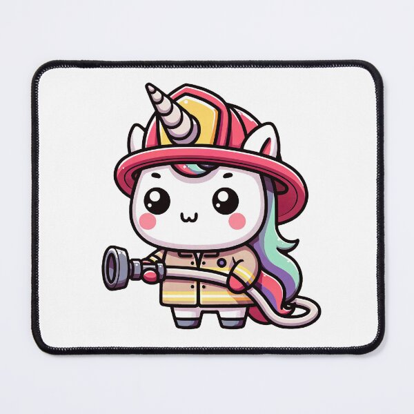 Item preview, Flaming Frontier: The Firefighter Unicorn designed and sold by PuffPuffPrint.