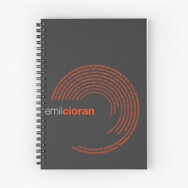 Item preview, Emil Cioran famous quotes poster [orangered] designed and sold by CMYKStudio.