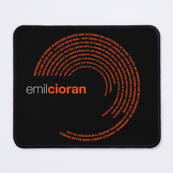 Artikelvorschau, Poster mit berühmten Zitaten von Emil Cioran [orangerot] entworfen und verkauft von CMYKStudio.