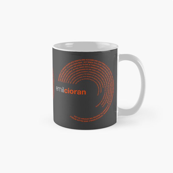 Artikelvorschau, Poster mit berühmten Zitaten von Emil Cioran [orangerot] entworfen und verkauft von CMYKStudio.