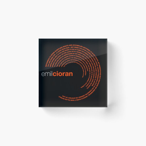 Item preview, Emil Cioran famous quotes poster [orangered] designed and sold by CMYKStudio.
